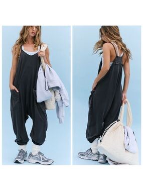 Free People Fp Movement Hot Shot Onesie Grey Medium